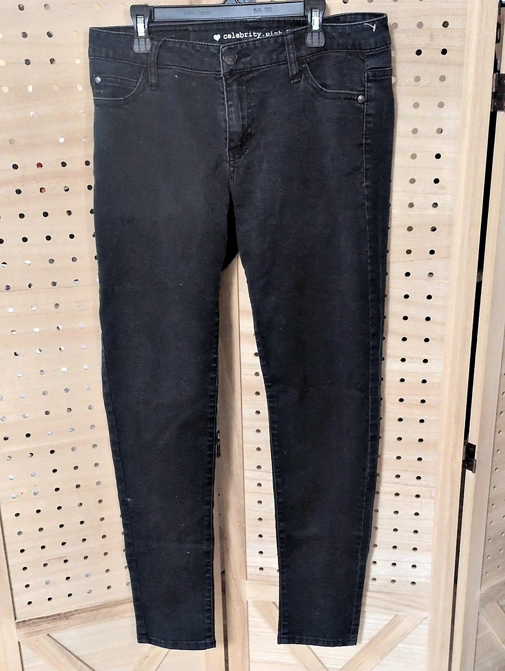 Celebrity Pink Black Skinny Jeans Size 9 Like New